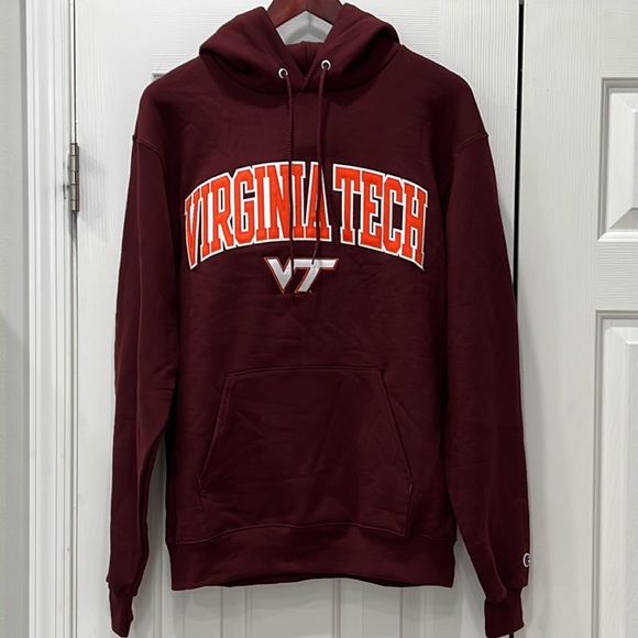 Champion Tops - Champion Virginia Tech Burgundy Hoodie Size Medium